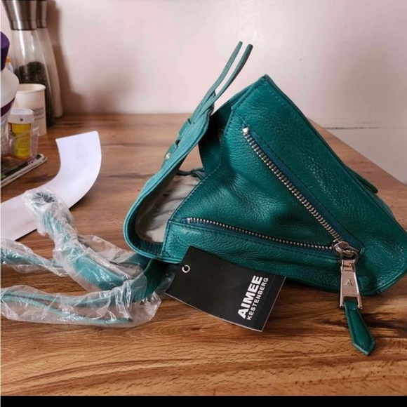 Aimee Kestenberg $198 Leather Sammy Crossbody Bag in Evergreen NWT - Picture 3 of 5